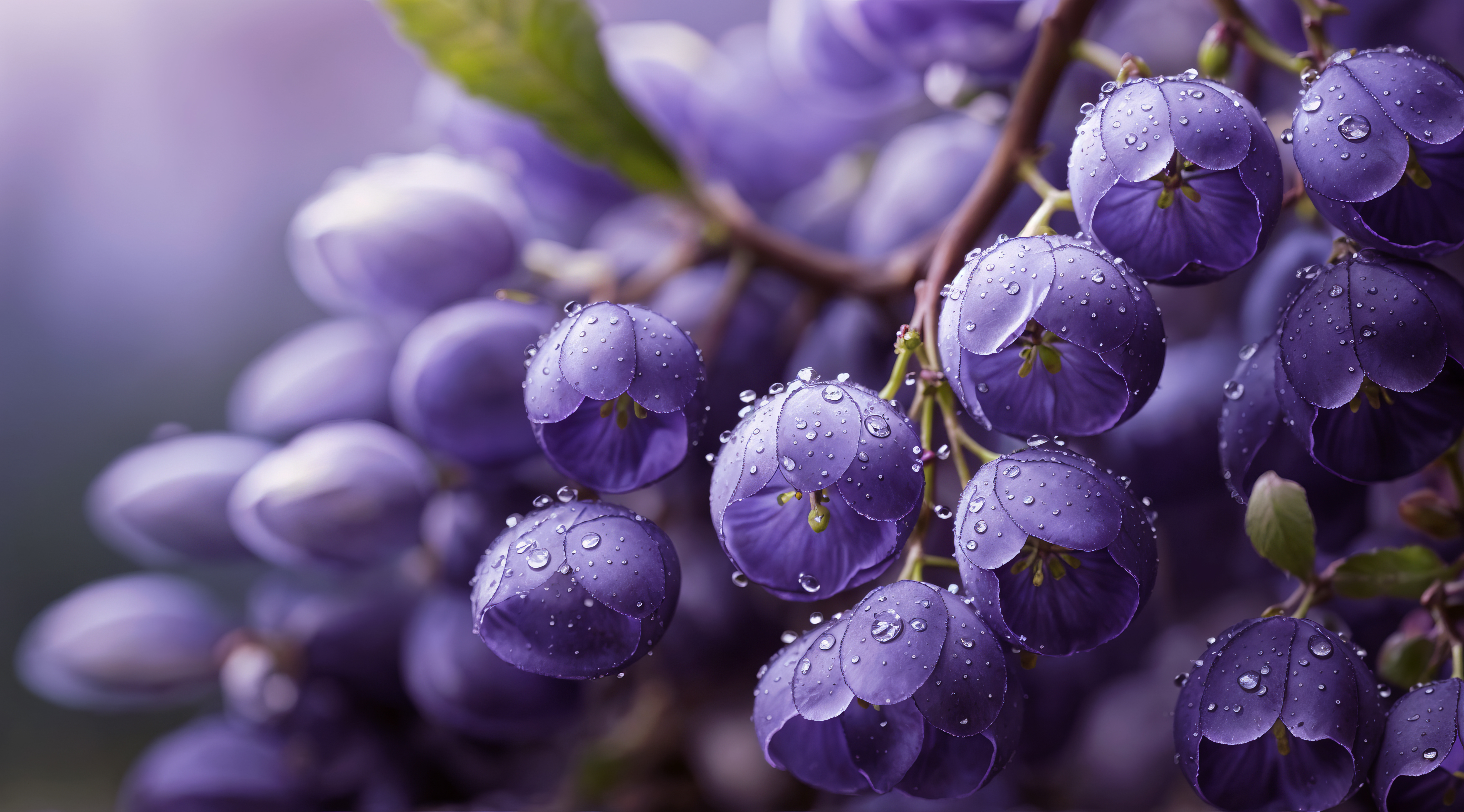 Beautiful lilac floral background. AI